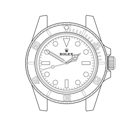 drawing rolex submariner|rolex submariner side view.